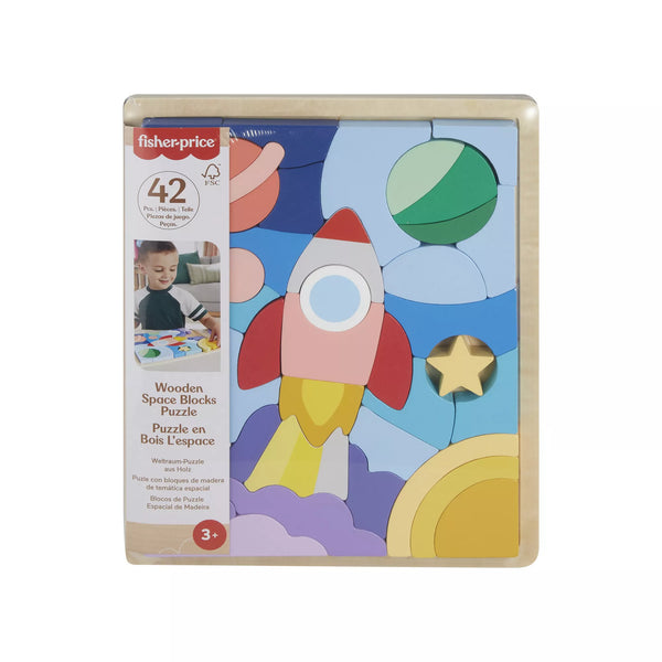 Fisher - price medinė dėlionė raketa